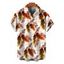 Men's Hawaiian Vacation Shirt Allover Tropical Ombre Leaf Print Button Up Beach Shirt - Blanc 5XL