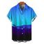 Men's Vacation Shirt for Beach Tropical Ombre Coconut Tree Silhouette Print Button Up Shirt - multicolor A 5XL