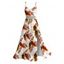 Hawaiian Vacation Dress Allover Tropical Ombre Leaf Print Lace Hollow Out Slit Beach Dress - Blanc XXXXXL | US 20