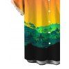 Men's Vacation Shirt for Beach Tropical Ombre Coconut Tree Silhouette Print Button Up Shirt - multicolor A 5XL