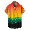 Men's Vacation Shirt for Beach Tropical Ombre Coconut Tree Silhouette Print Button Up Shirt - multicolor A 5XL