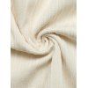 Vacation Couple Outfit Solid Color Textured Surplice Front Twist Knot Waist Dress and Hollow Out Shirt Set - Beige S | US 4