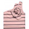Party Dress Striped Print Flower Decor One Shoulder Bodycon Cocktail Dress - Rose M | US 6