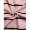 Party Dress Striped Print Flower Decor One Shoulder Bodycon Cocktail Dress - Rose XL | US 10