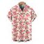 Men's Vintage Vacation Shirt Allover Rose Print Button Up Garden Style Shirt - Rose S