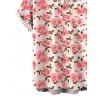 Men's Vintage Vacation Shirt Allover Rose Print Button Up Garden Style Shirt - Rose S