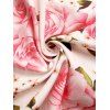 Vintage Vacation Dress Rose Print Ruched Bust Tied Garden Style Halter Maxi Dress - Rose S | US 4