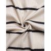 Party Dress Striped Print Flower Decor One Shoulder Bodycon Cocktail Dress - Beige S | US 4