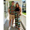 Vintage Couple Outfit Textured Tank Top Multi-color Plaid Print Belt Pants and Shirt Shorts Set - multicolor A S | US 4