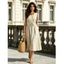 Robe longue décontractée à pois suisses, poches et col en V - Rose clair S | US 4