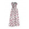 Hawaiian Vacation Jumpsuit Abstract Leaf Print Tied Pocket Off the Shoulder Jumpsuit - Rose XL | US 12