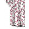 Men's Hawaiian Vacation Shirt Abstract Leaf Print Button Up Shirt - Rose 5XL