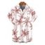 Men's Vacation Shirt Tropical Coconut Tree Print Button Up Shirt - Rose 5XL
