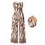 Vacation Jumpsuit Colorblock Ethnic Geometric Wavy Zebra Print Tied Pocket Off the Shoulder Jumpsuit - Blanc S | US 4