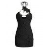 Vacation Cover-up Crochet Flower See Through Hollow Out Bodycon Cover-up - Noir M | US 6