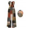 Vacation Jumpsuit Vintage Colored Plaid Print Tied Pocket Off the Shoulder Jumpsuit - Brun L | US 8-10