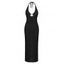 Vacation Cover-up Solid Color See Through Cut Out Starfish Decor Halter Slit Cover-up - Blanc L | US 8-10