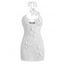 Vacation Cover-up Crochet Flower See Through Hollow Out Bodycon Cover-up - café S | US 4