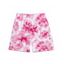 Men's Vacation Beach Shorts Watercolor Hibiscus Floral Print Pocket Drawstring Board Shorts - Rose 5XL