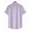 Men's Vacation Shirt Hand‑Drawn Iris Floral Print Button Up Shirt - Violet clair 5XL