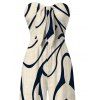 Hawaiian Vacation Jumpsuit Abstract Print Pocket Off the Shoulder Jumpsuit - Beige XXL | US 14