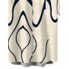 Men's Hawaiian Vacation Shirt Abstract Print Button Up Shirt - Beige 5XL