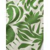 Vacation Jumpsuit Botanical Leaf Silhouette Print Bowknot Off the Shoulder Wide Leg Jumpsuit - Vert M | US 6