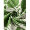 Vacation Jumpsuit Botanical Leaf Silhouette Print Bowknot Off the Shoulder Wide Leg Jumpsuit - Vert XL | US 12