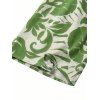 Vacation Jumpsuit Botanical Leaf Silhouette Print Bowknot Off the Shoulder Wide Leg Jumpsuit - Vert XL | US 12