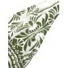 Bohemian Vacation Jumpsuit Geometric Printed Plunging Neck O-ring Belt Wide Leg Jumpsuit - Olive Verte L | US 8