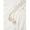 Bohemian Vacation Dress See Through Flower Lace Panel High Low Maxi Dress - Blanc S | US 4