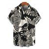 Men's Vacation Shirt Abstract Geometric Print Button Up Shirt - Noir 5XL