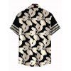 Hawaiian Vacation Couple Outfit Hibiscus Floral Geometric Print Open Front Cover-up Shorts and Shirt Set - Noir S | US 4