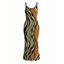 Retro Wave Stripe Print Spaghetti Strap Dress, Slim-fit Figure-hugging Elegant Long Dress - multicolor A XXL | US 14