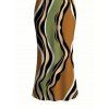 Retro Wave Stripe Print Spaghetti Strap Dress, Slim-fit Figure-hugging Elegant Long Dress - multicolor A XXL | US 14