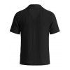 Chemise décontractée pour homme, en maille texturée, couleur unie, à boutons - Noir M