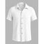 Men's Casual Shirt Textured Knitted Solid Color Button Up Shirt - Bleu clair S