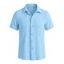 Men's Casual Shirt Textured Knitted Solid Color Button Up Shirt - Blanc 2XL