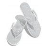 Beach Thong Sandals Rhinestone Sandals - Argent EU 40
