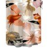 Men's Hawaiian Vacation Shirt Watercolor Floral Print Button Up Shirt - multicolor 5XL