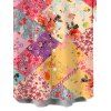 Men's Hawaiian Vacation Shirt Patchwork Floral Print Button Up Shirt - multicolor 5XL