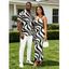 Vacation Couple Outfit Swirl Abstract Wave Print Bodycon Mermaid Maxi Dress and Shirt Set - Blanc S | US 4