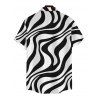 Vacation Couple Outfit Swirl Abstract Wave Print Bodycon Mermaid Maxi Dress and Shirt Set - Blanc S | US 4
