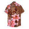 Vacation Couple Outfit Lily Floral Leopard Print Bodycon Mermaid Maxi Dress and Shirt Set - Brun Légère S | US 4