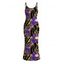 Vacation Dress Colorblock Vintage Chain Print Bodycon Mermaid Maxi Dress - Pourpre XXL | US 14