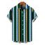 Men's Hawaiian Vacation Shirt Colorblock Zig Zag Print Button Up Shirt - multicolor 5XL