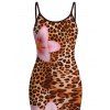 Vacation Dress Lily Floral Leopard Print Bodycon Mermaid Maxi Dress - Brun Légère XXL | US 14