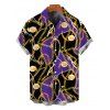 Men's Vacation Shirt Colorblock Vintage Chain Print Button Up Shirt - Concorde 5XL