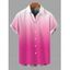 Men's Vacation Shirt Ombre Print Button Up Casual Shirt - Bleu 5XL