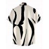 Vacation Couple Outfit Contrast Color Ink Wash Irregular Brush Stroke Print Spaghetti Strap Bodycon Dress and Shirt Set - Noir S | US 4
